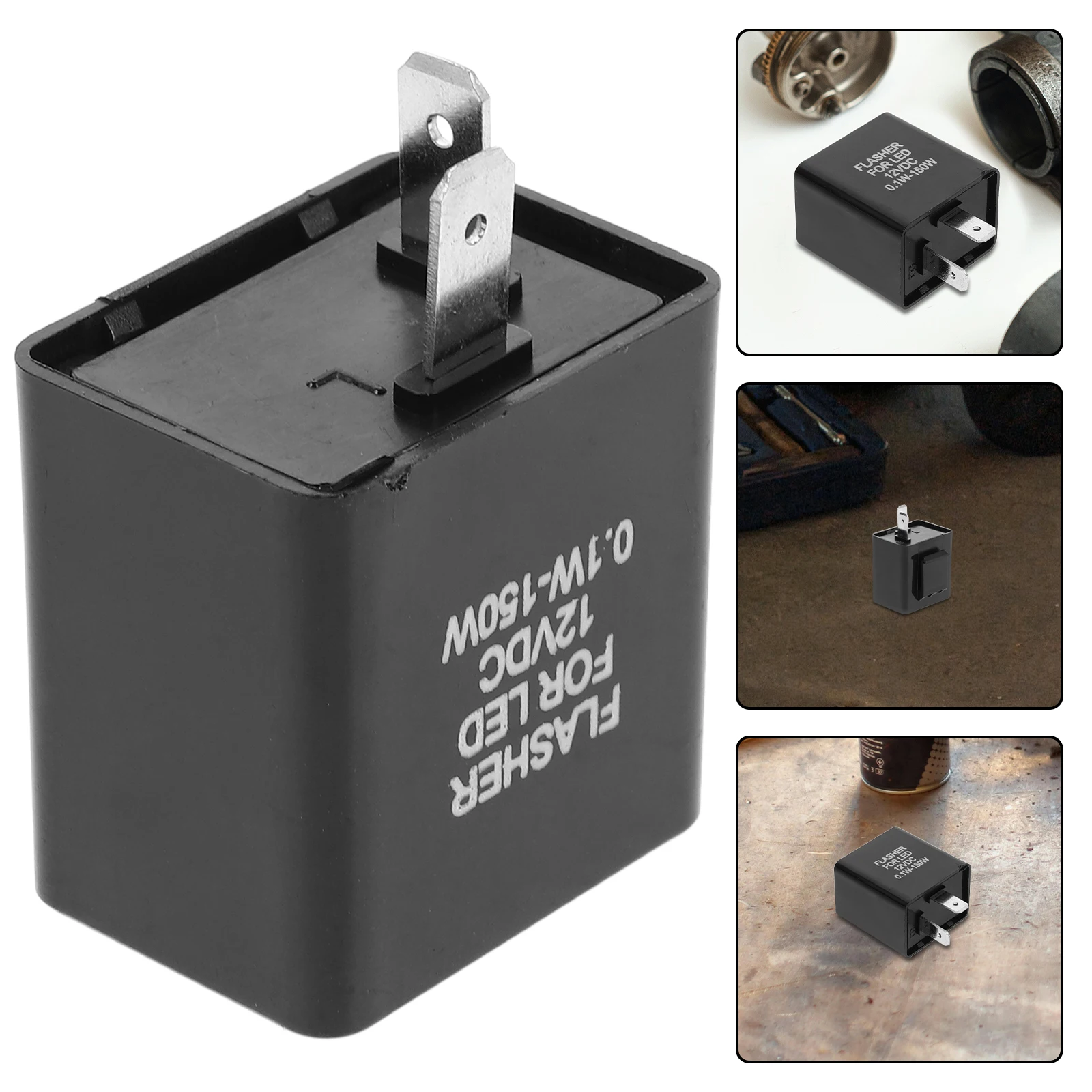 

Flash Relay 12V LED Lights Motorcycle Electric Vehicle Stable Output Safety Versatile Car Relay Flasher Automotive