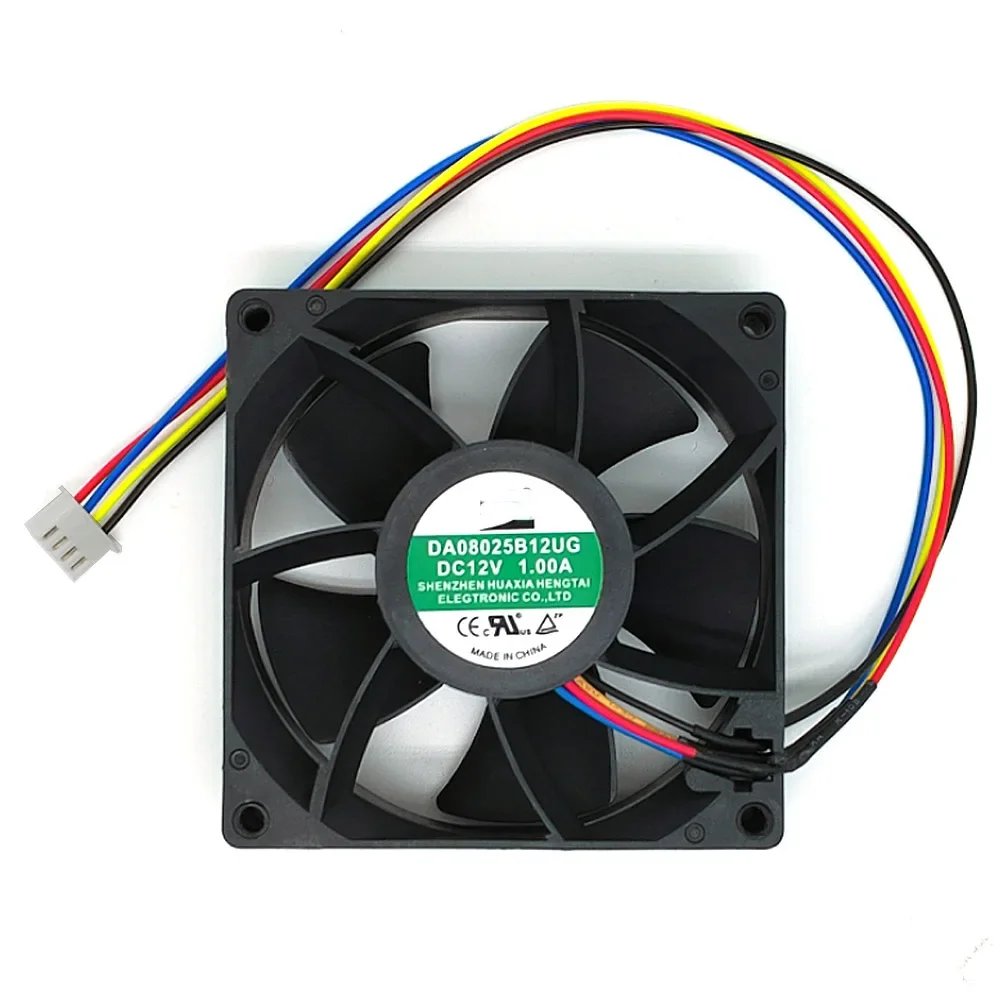 Ventilateur de refroidissement serveur 4 fils, DA08025B12UG, DC 12V, 1.00A, 80x80x25mm, 8025, 80mm, 8cm, Nouveau