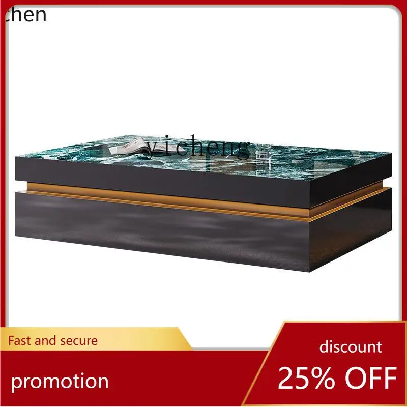 

ZML coffee table living room light luxury high-end sense minimalist large flat high-end household luxury stone coffee table