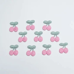 10Pcs Pink Cherry Patch Repair For Child Dress Hat Bags