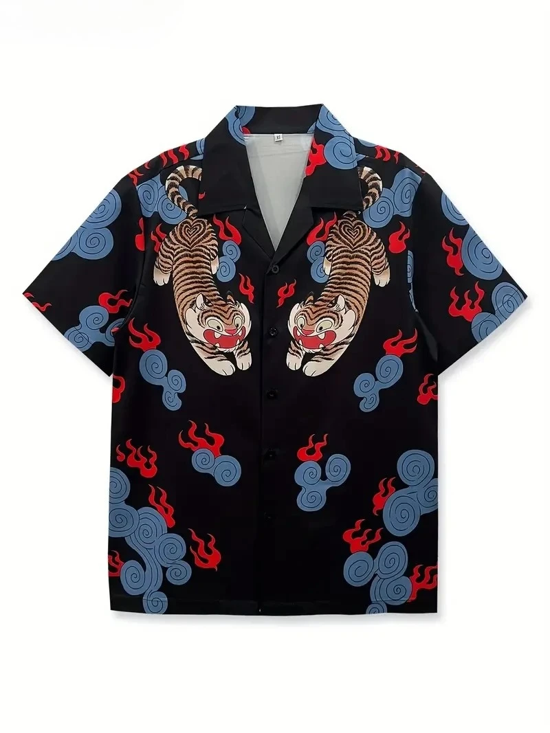Cartoon Animal Graphic Men's Funny Shirt 3D Print Quick Dry Short-sleeved Tops Casual Men Clothes Summer Street Fashion Shirts