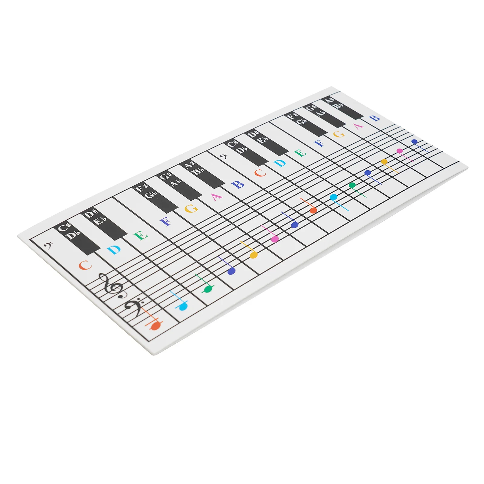 Duable High Quality Particular Useful Brand New Chord Chart Note White 54 61 76 88 Keys Accessories Chart Chord