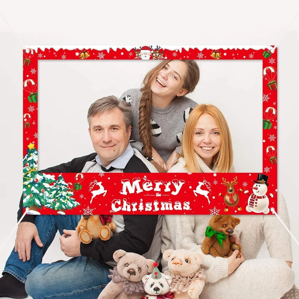 Family Tree Print - Рамка для фотобудки с рождественским принтом: