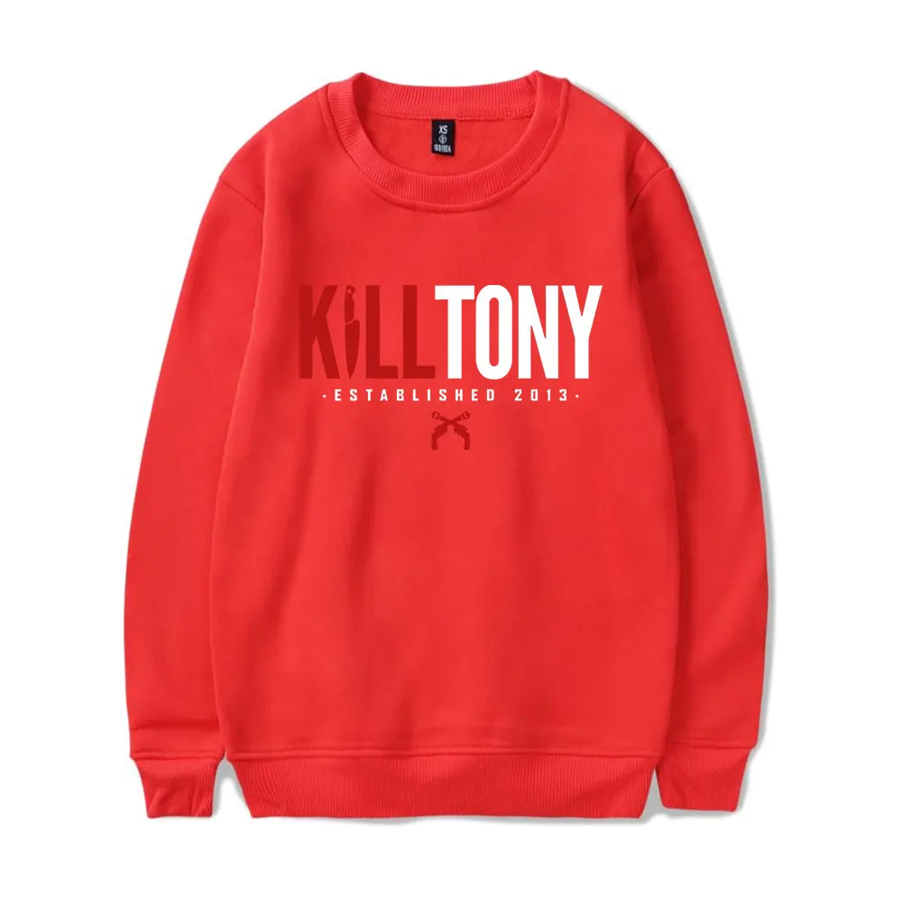 Homens e Mulheres Kill Tony Crewneck Moletons, Pulôver Manga Longa, Roupas da Moda