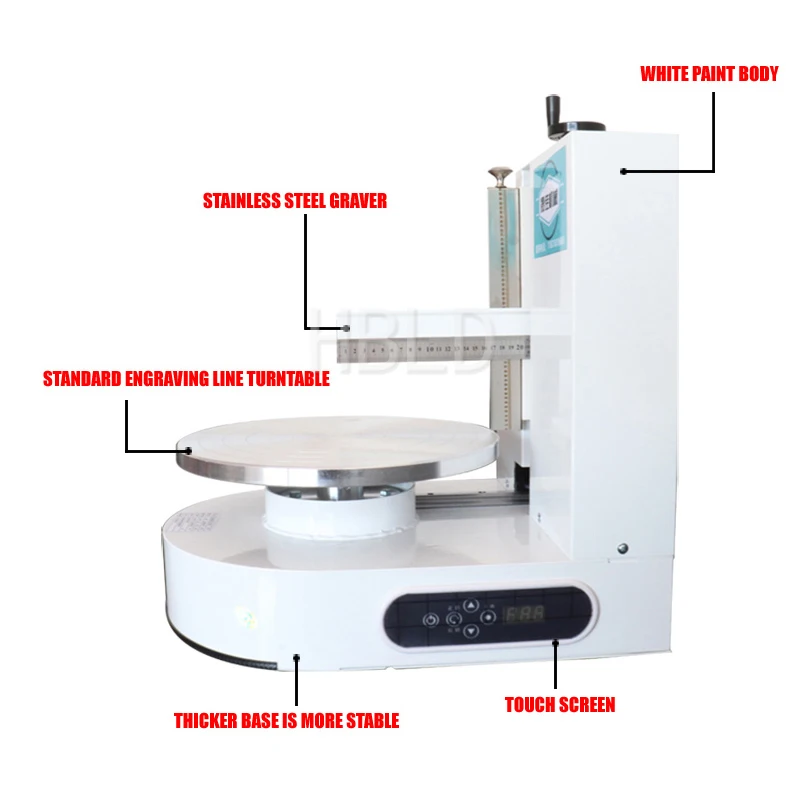 Adjustable Electric Cake Leveling Machine Rotating Smooth Rotary Table Scraper