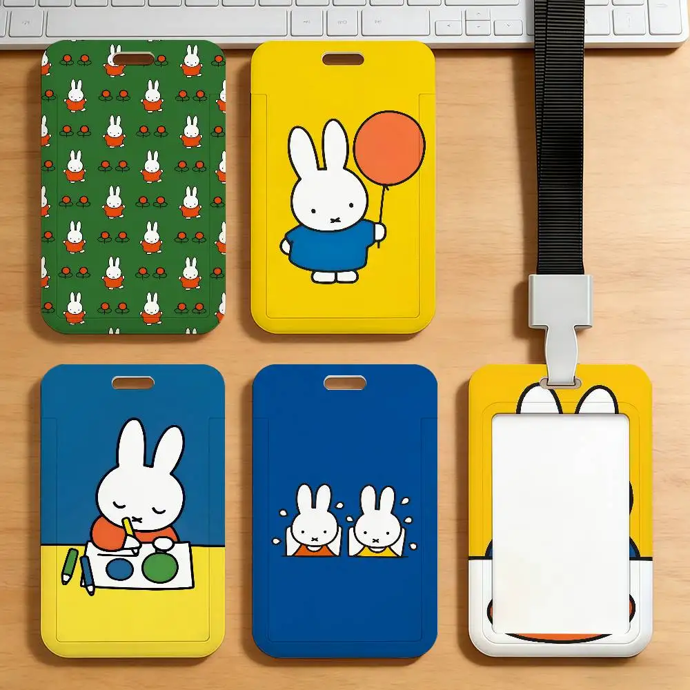 M-Miffy NIEDLICHER Cartoon-Kartenhalter für Transport-, Arbeits-, Ausweis-, Studenten- und Essenskarten