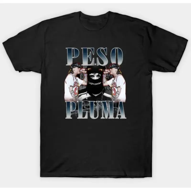 Peso Pluma Doble P Corridos camiseta adulto pequeño 3Xl Xxxl negro