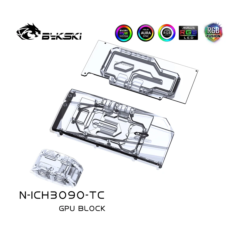 Imagem -03 - Bykski N-ich3090-tc Gpu Bloco de Resfriamento Água com Waterway Cobre Backplate Cooler para Inno3d Ichill Geforce Rtx 3080 3090