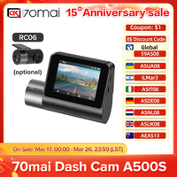 70mai A500S Pro plus Dash Cam Car DVR English Voice 1944P Night Version Super Clear Optional GPS Module for ADAS Parking Monitor