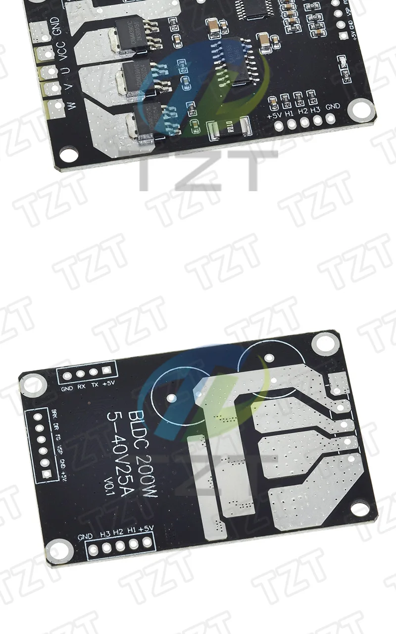 1/3 Stück BLDC-200W 5V-40V 25A Induktiver Bürstenloser Hall-Motor-Controller PWM Dreiphasen-Motorantriebsmodul – Detail 9