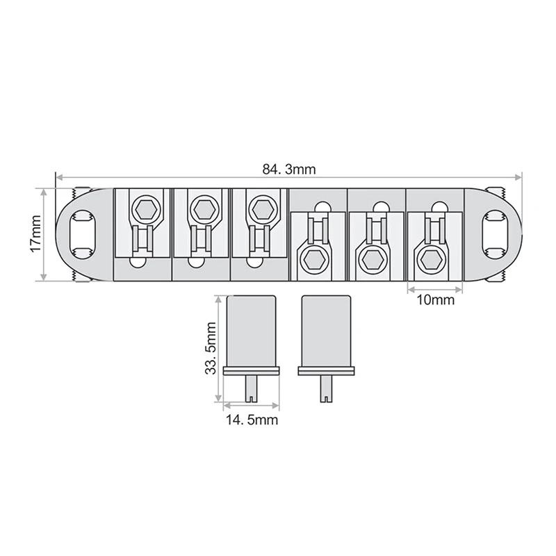 Tune-O-Matic Roller Guitar Bridge WWith Tailpiece And Studs For LP SG ETC Guitar Adjustable Roller Saddle Bridge