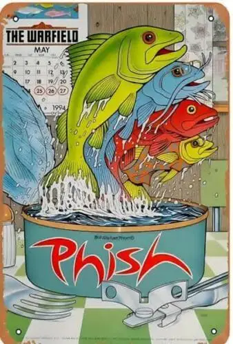 PHISH MUSIC METAL TIN SIGN MUSIC GARAGE WALL MAN CAVE ART WARFIELD MUSIC ART