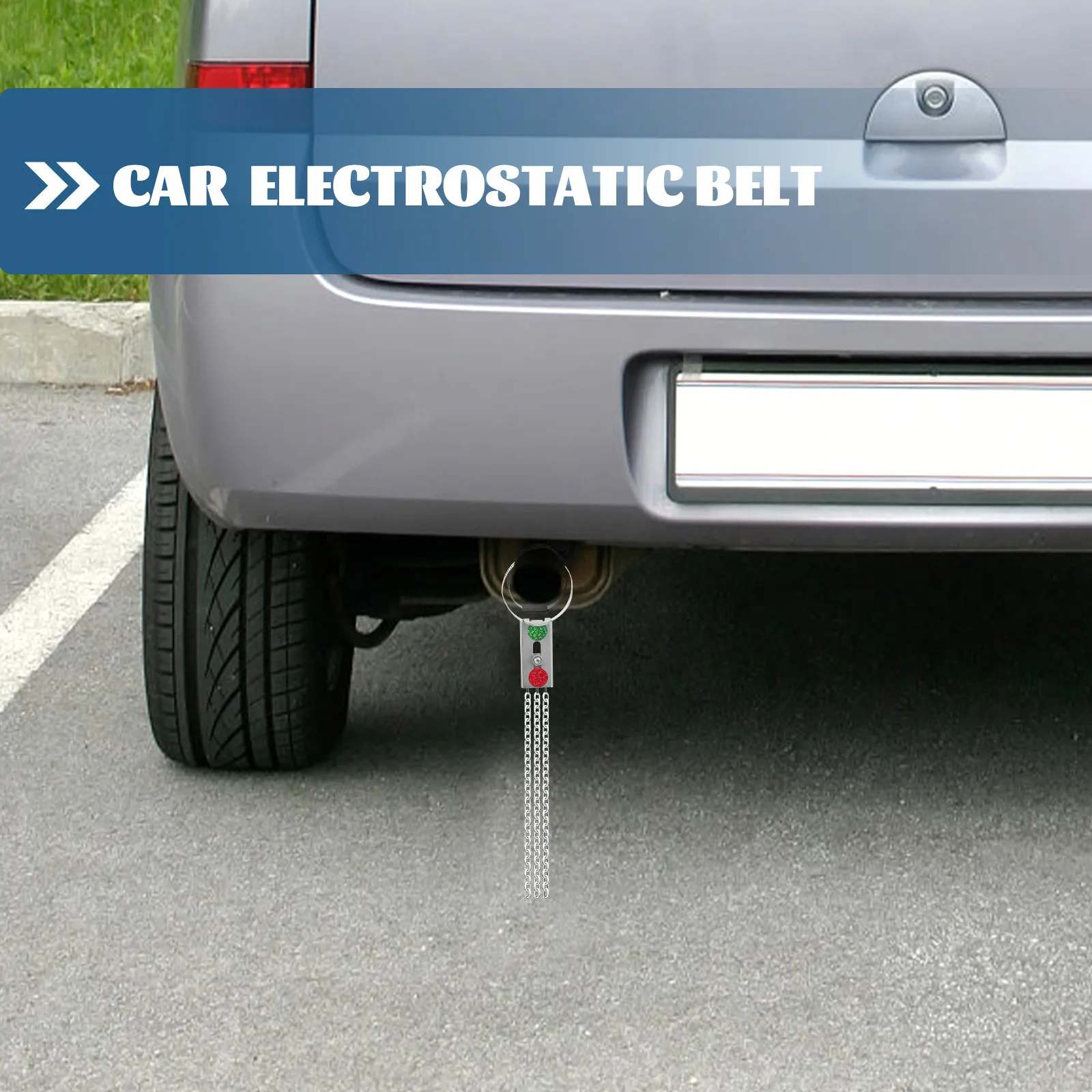 Car Anti-Static Strap 3pcs – Adjustable Galvanized Static Discharge Eliminator for Vehicles