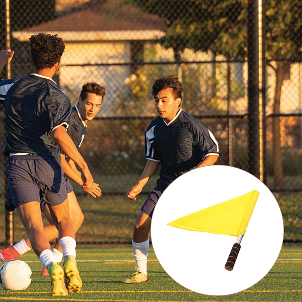 

4pcs Small Handheld Traffic Control Referee For Sports Games Party Parade Decor Mini Waving Flags Portable Signal Flags