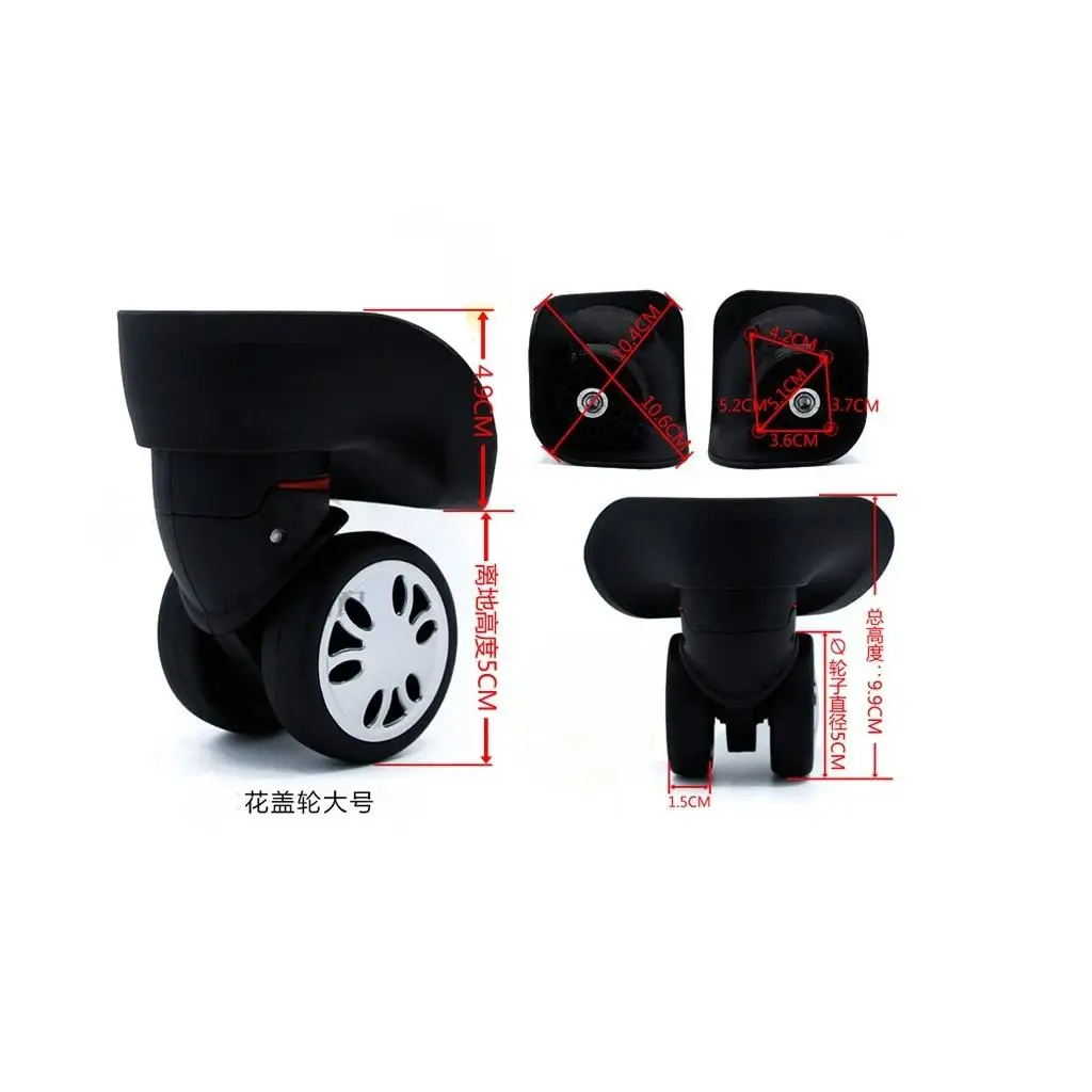 PVC Suitcase Casters Universal Replacement Wheels for Luggage Bags Foldable Stand Install and Repair