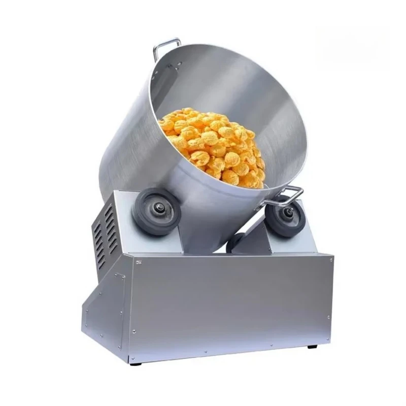 Automatic caramel popcorn making machine popcorn coating seasoning caramel popcorn machine