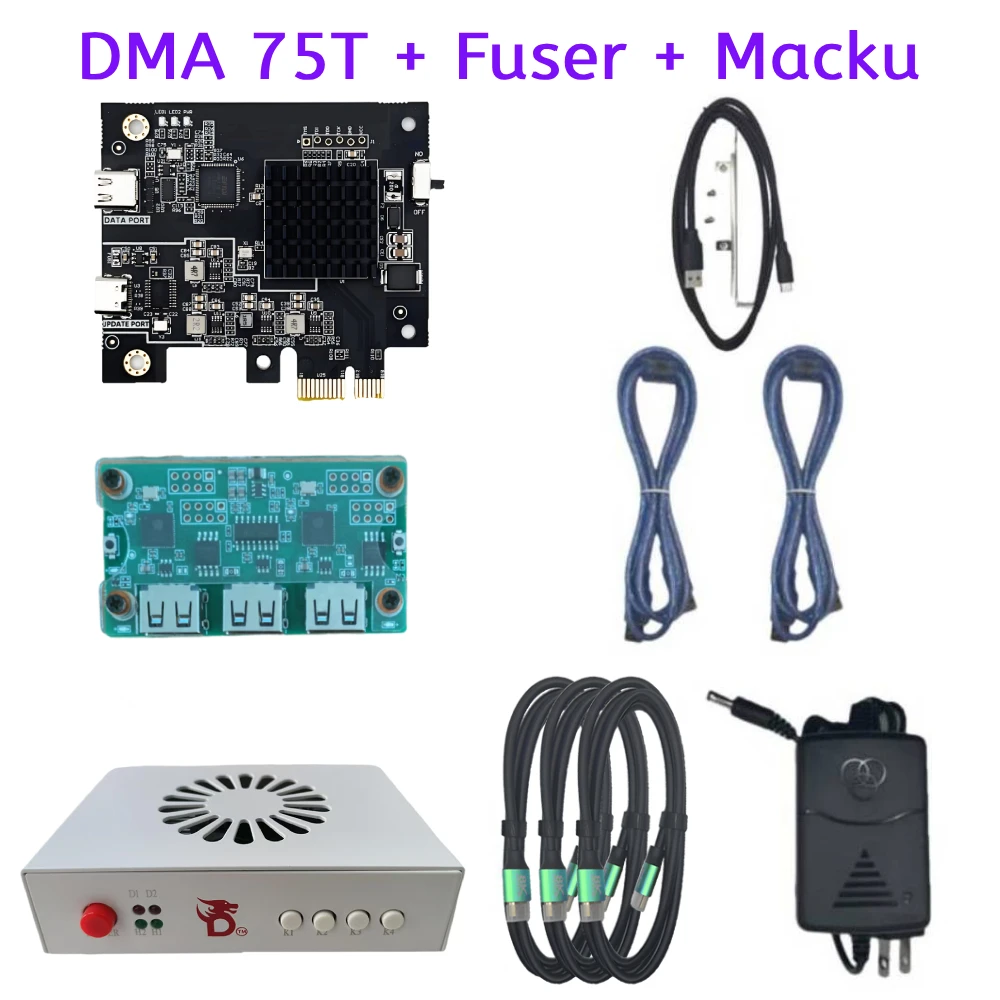 75t Dma Bundle - FPGA Dma 75t Card + HDMI Fuser Fusion Device +