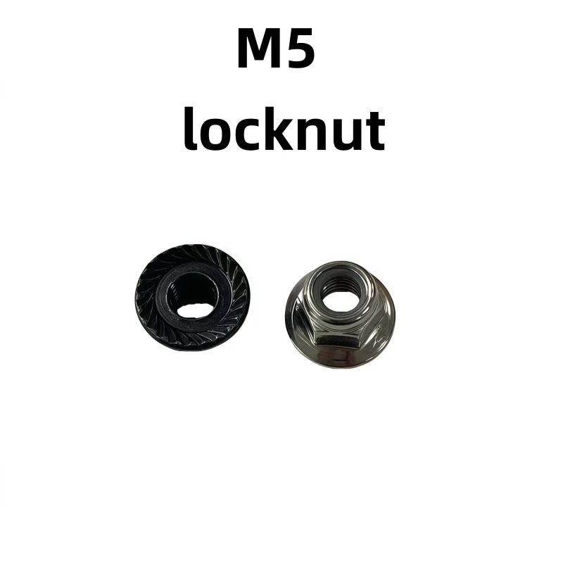 

2/5 шт. фланцевые гайки M5 с передними и задними зубьями, противоскользящие гайки, противоскользящие самоблокирующиеся заглушки