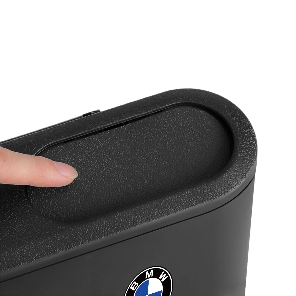 Car Trash Can Hanging Trash Bin ABS Garbage Box Universal Organizer With Drink Holder For BMW M Performance E39 E70 E82 E91 F20