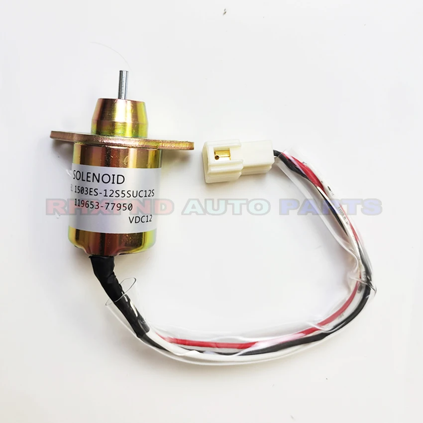 

12V Fuel ShutOff Solenoid 12V 1503ES-12S5SUC5S 119653-77950 SA-4562T For Yanmar 3TNE84 3TNE88 4TNE84 4TNE88 engine stop solenoid