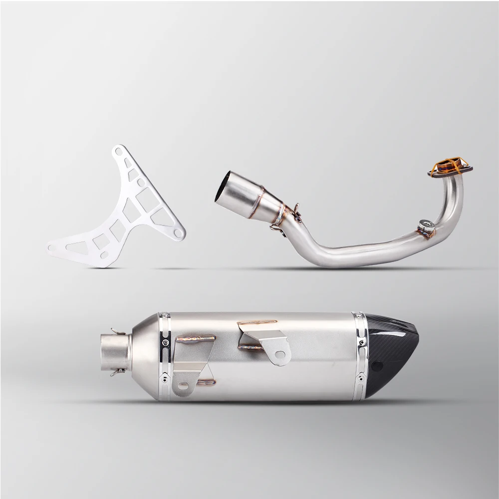 

Full System Motorcycle Exhaust Escape For Aprilia SRMAX300 SR MAX250 Modified Front Link Pipe with Carbon Tip Muffler