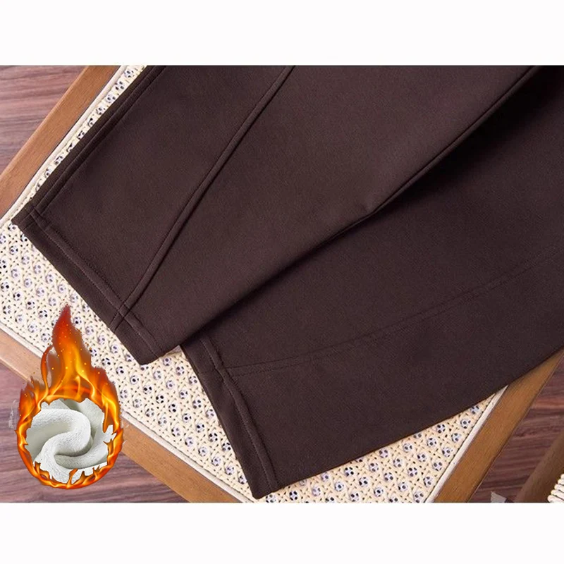 شتاء جديد بنات الصوف الحراري Sweatpants النساء الكورية عالية الخصر الترفيه أفخم السراويل الإناث الثلوج الدافئة السراويل الطويلة