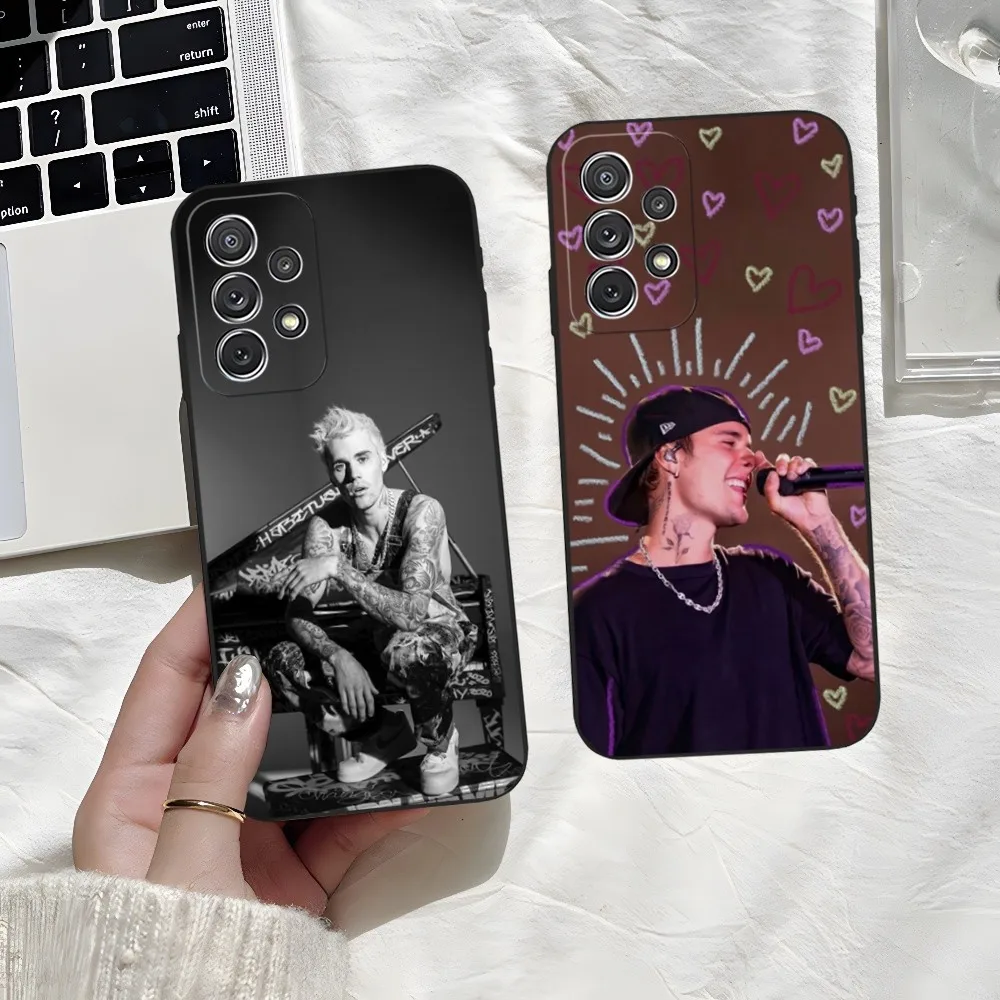 Justin Bieber Phone Case for Samsung Galaxy S23 Ultra S24 S22 S20 Fe S21 Plus A54 A34 A24 A53 M54 Note 20 Cover