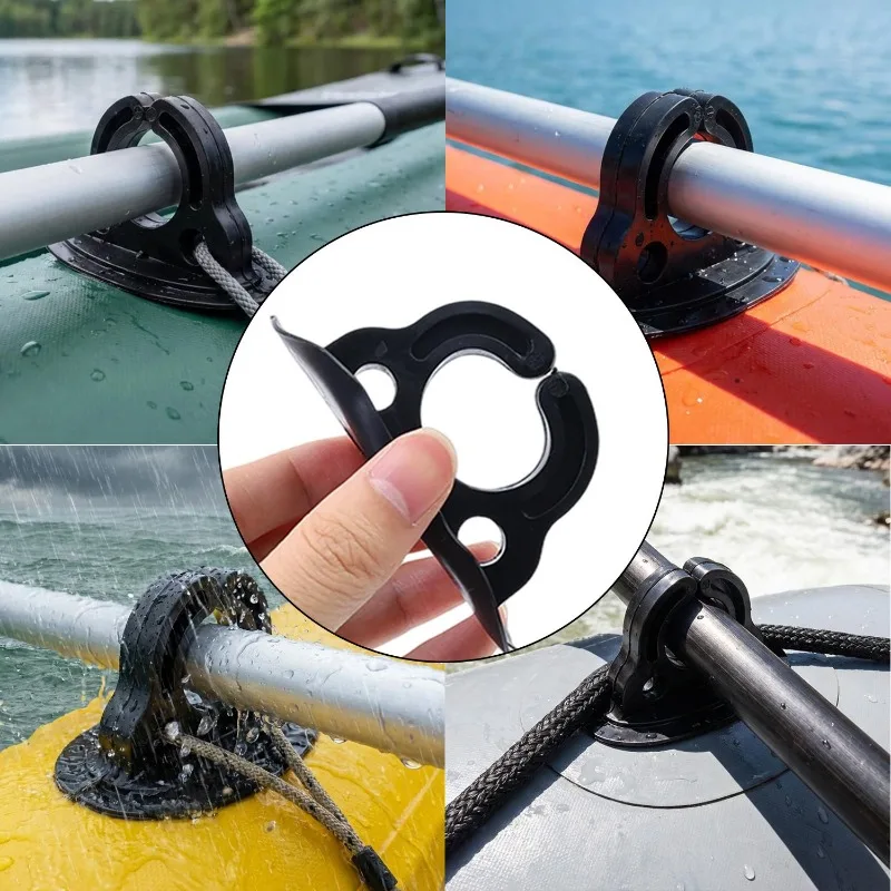 لزورق الكاياك التجديف ملحق مجداف حامل المجاذيف المنظم المطاط قارب المجاذيف المشبك البلاستيك المطاط مجداف التجنيب كليب