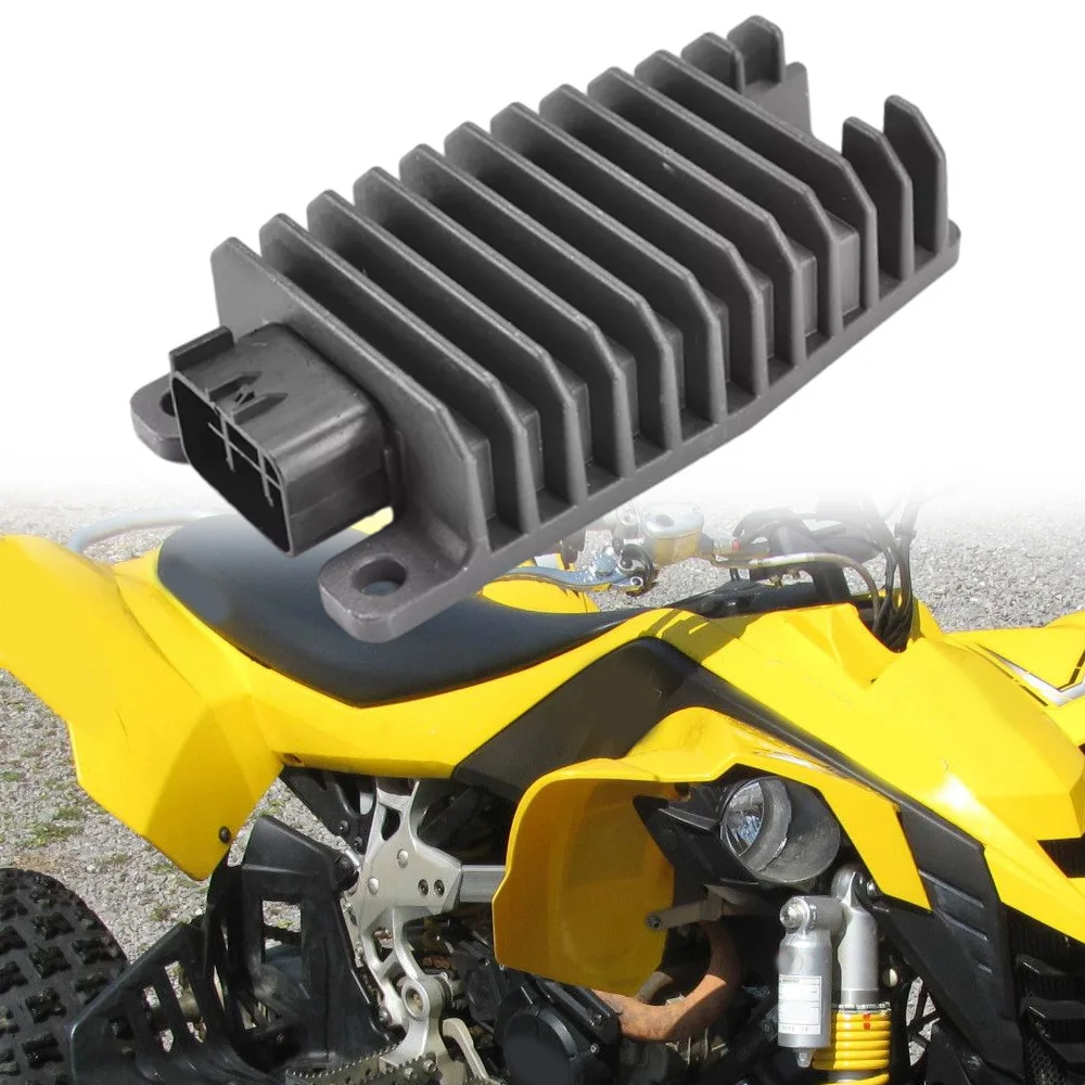 

Aluminum Alloy Voltage Rectifier Regulator Compatible with Can-Am ATV DS450 2008-2015 Black Rectifier Regulator