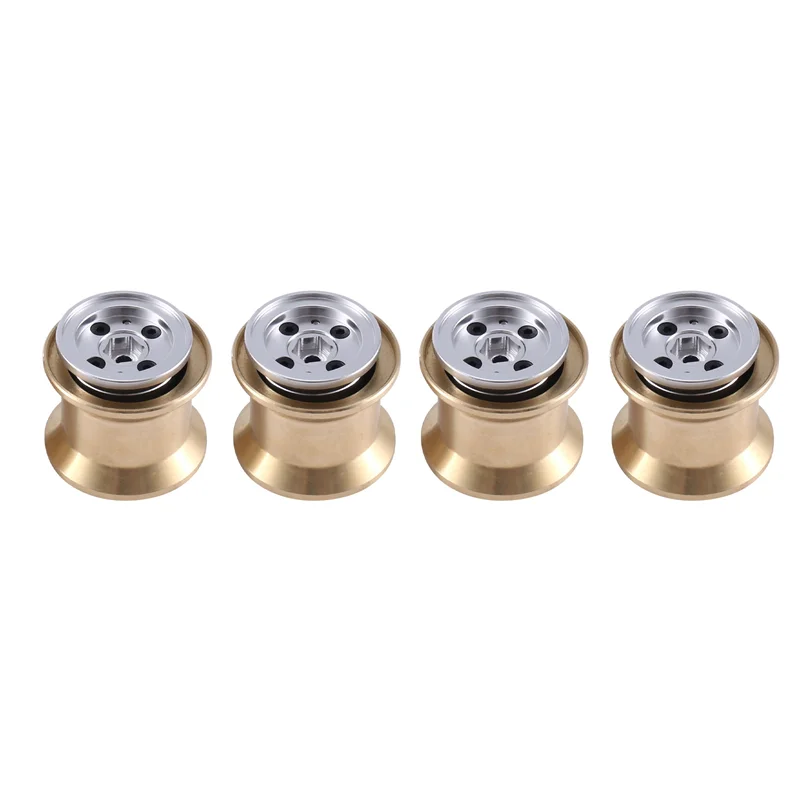 

4Pcs Brass Clamp Ring Metal 1.0 Wheel Rim Wheel Hub For FMS FCX24 Max Smasher 1/24 RC Crawler Car Upgrade Accessories