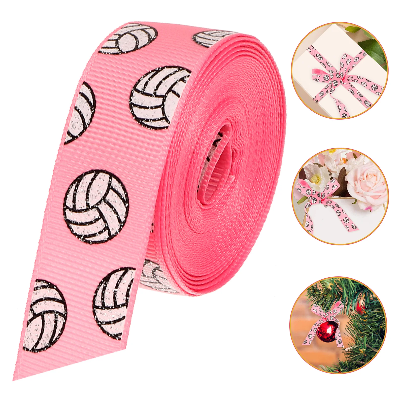 

Volleyball Ribbon Decoration Printed for Gift Wrapping DIY Ribbons Handmade Fine