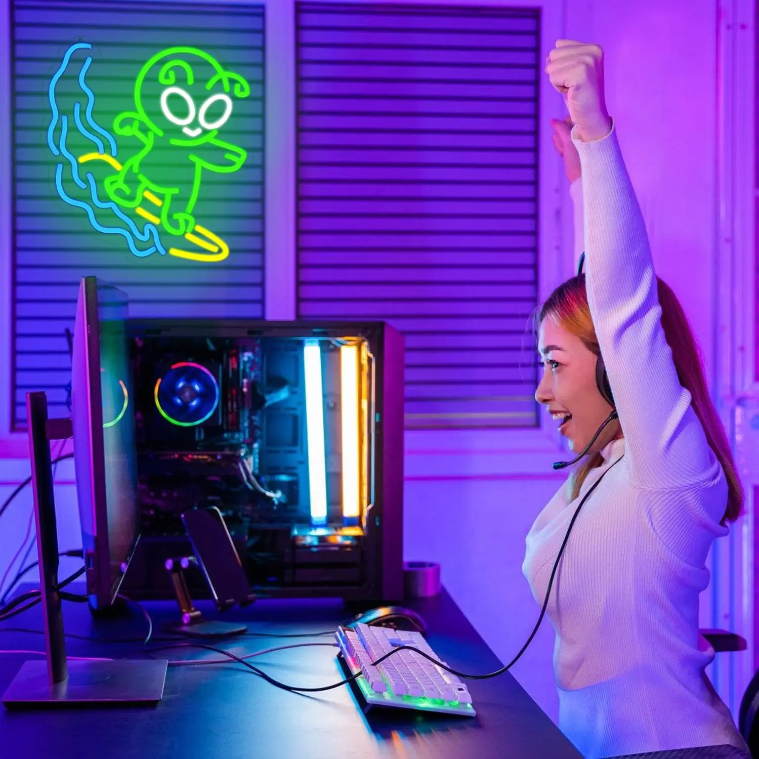 الغريبة تصفح LED النيون تسجيل USB عكس الضوء ضوء النيون تسجيل ل غرفة نوم غرفة معيشة حفلة عيد ميلاد هدية جدار ديكور