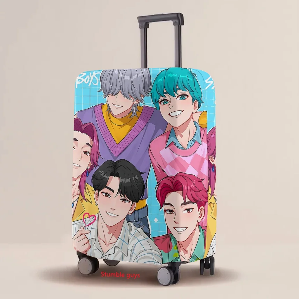 Kpop شيطان الصيادين الكرتون الأمتعة الغطاء الواقي مرونة متعددة الحجم طباعة حالة يناسب حقيبة 18-32 بوصة ​