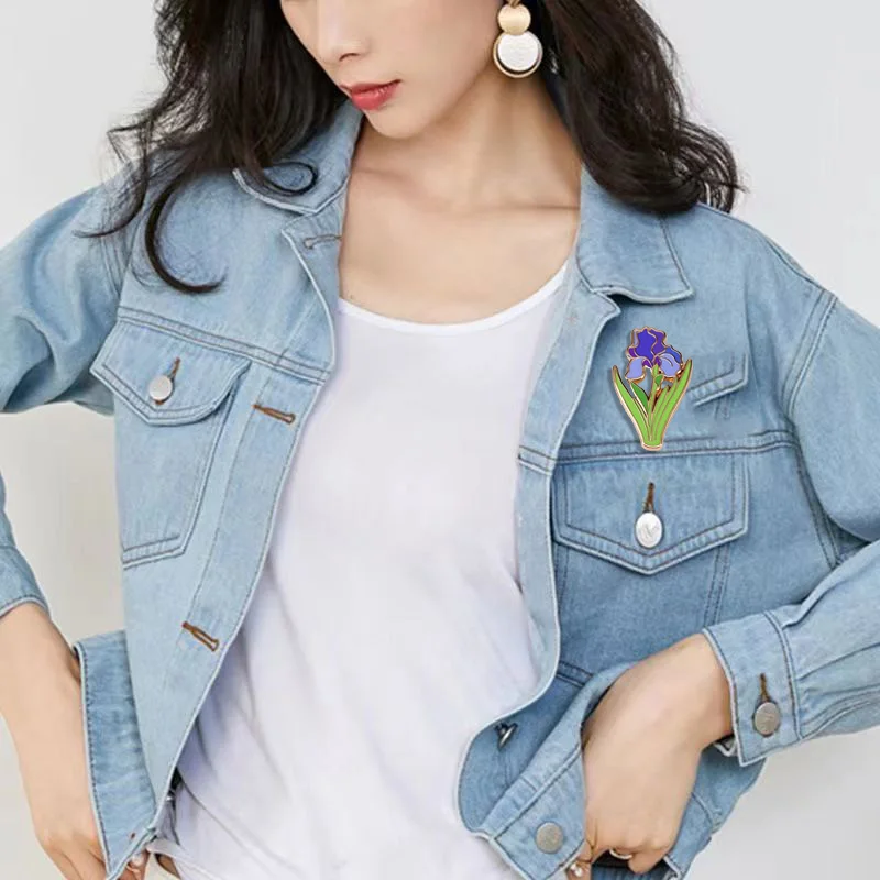 Exquisite Flower Brooch Plant Lover Lapel Pin Badge Women's Shirt Sweater Hat Coat Pin Fashion Accessory Pin Gift for Mom