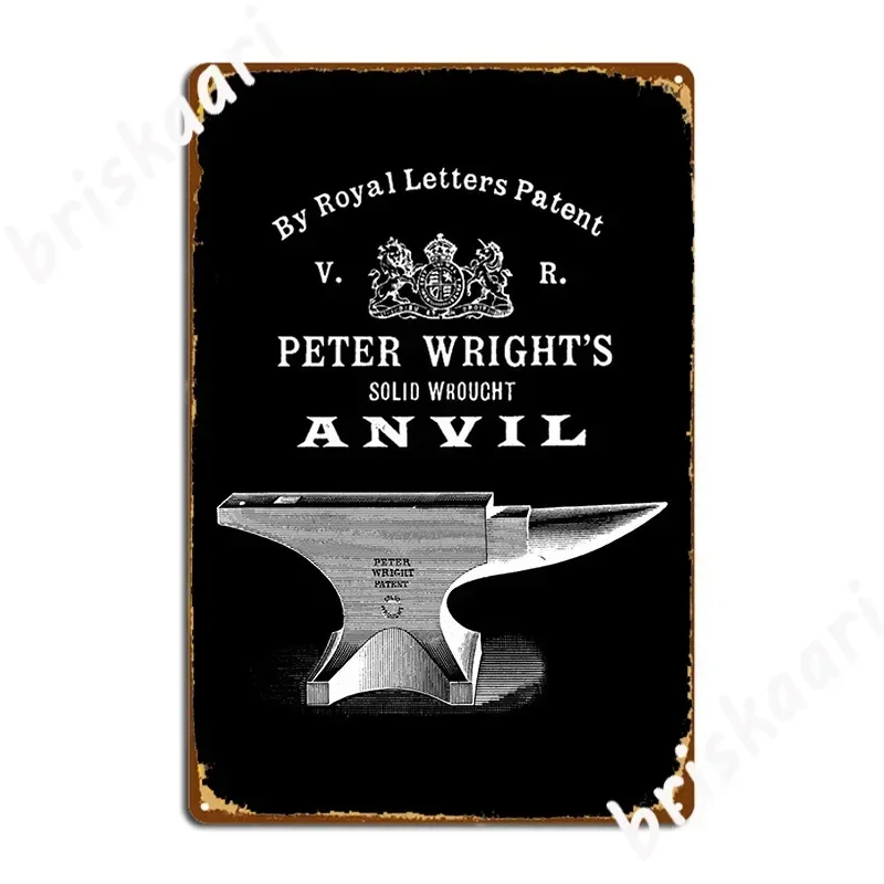 Vintage Peter Wright Anvil Blacksmithing Metal Sign Club Bar Plaques Cinema Garage Funny Tin Sign Poster