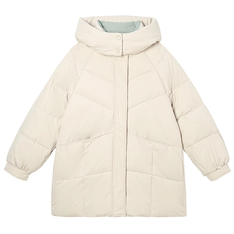 2025 mode nouveau hiver femmes Parkas ample décontracté mi-long coton rembourré vestes à manches longues solide pain vêtements d'extérieur