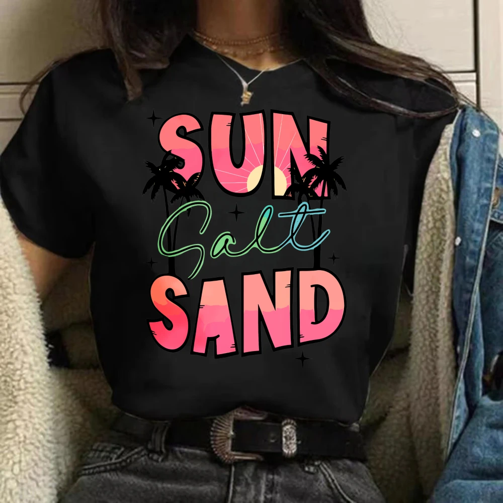 Aloha Hawaii Beach Sunset Scenery T Shirt Womens Summer Cool T-Shirt Oversized Breathable Tee Shirtcasual Cotton Short Sleeve