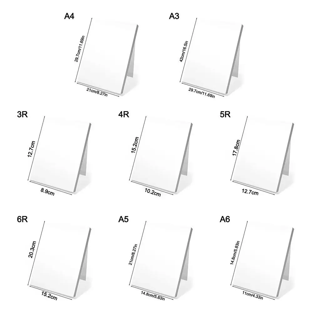 100/20 ورقة لامعة ورق طباعة الصور عالي اللمعان A4 3R 4R 5R 6R A5 A6 ورق التصوير الفوتوغرافي للطابعة النافثة للحبر الملونة Canon Epson HP