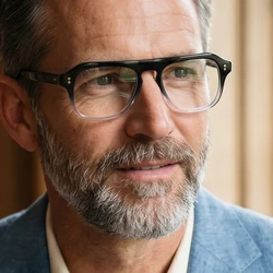 Vintage Pilot Eyeglasses Frame for Men Myopia Prescription Spectacles Handmade Classic Keyhole Acetate Eyewearing Navy Blue