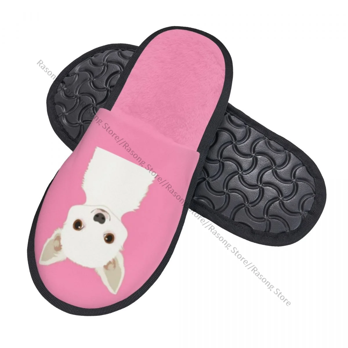 Fur Slipper For Women Men Fashion Fluffy Winter Warm Slippers Chihuahua Dog House Shoes