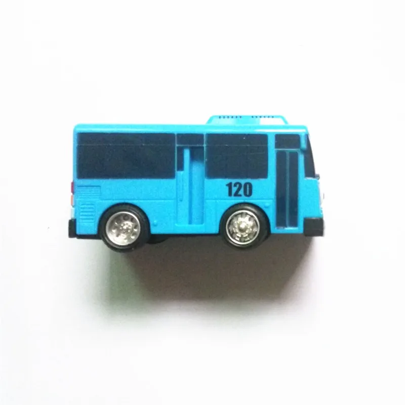 4pcs/set the Little Tayo 9cm Bus Korean Cartoons Oyuncak Araba Car Model Plastic Pull Back Toy Bus for Kids Christmas Gift