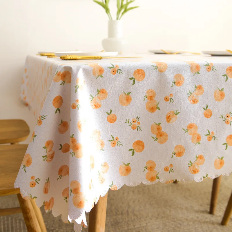 Small Fresh Pastoral Pvc Tablecloth Waterproof, Oil-proof and Washable Ins Online Celebrity Desk Table  Coffee Pad Rectangle