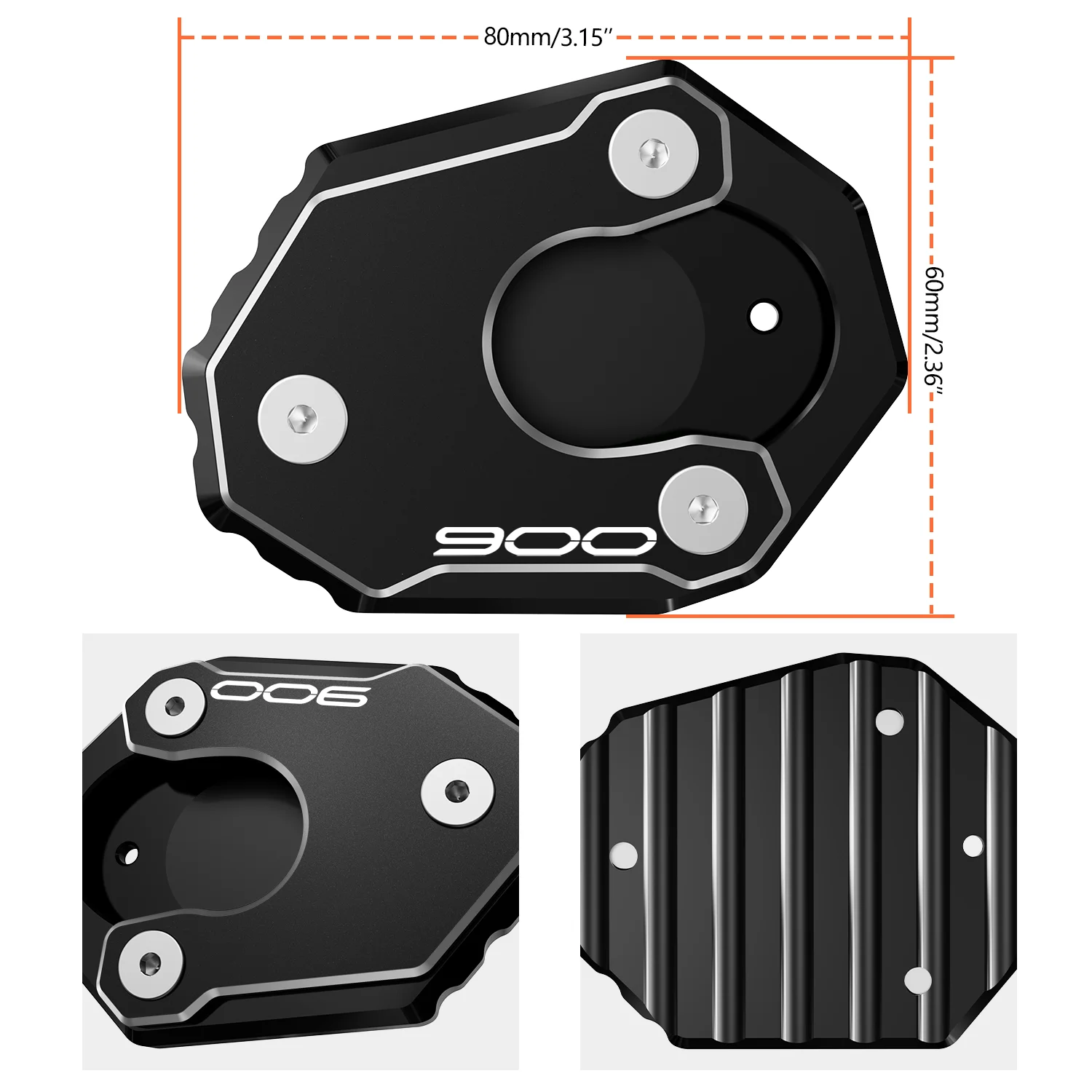 For Kawasaki Z900 Z900RS Z900SE Z-900 Z 900 RS SE 2017-2025 Motorcycle Kickstand Pad Foot Side Stand Enlarger Extension Plate