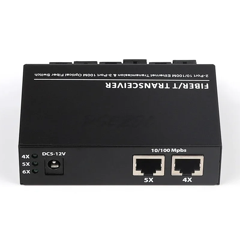 LHGD 100Mbps 3 Optical 2 Electrical Single-mode AB Fiber Transceiver 100Mbps Switch Photoelectric Converter SC Interface 1 Unit