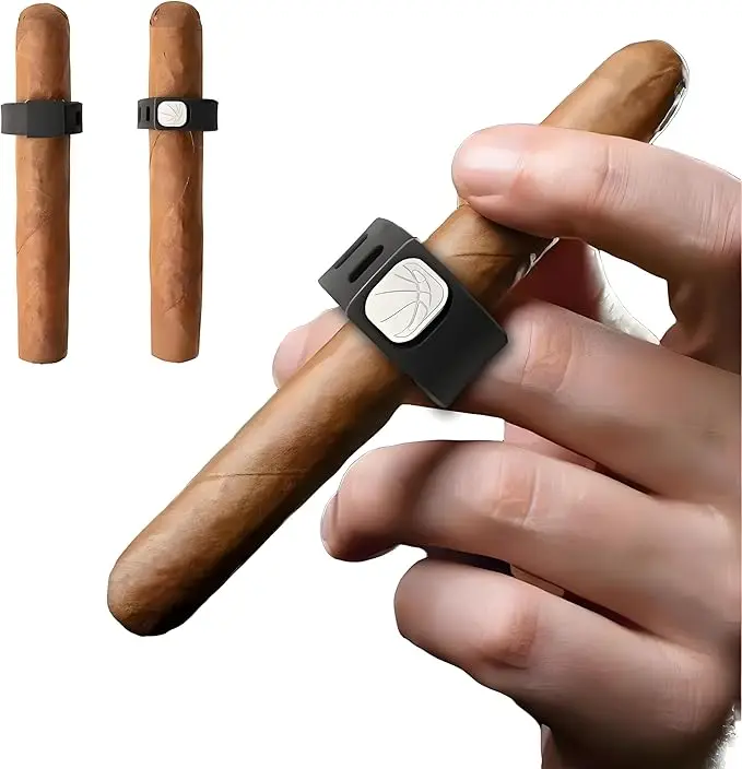 4pcs Adjustable Magnetic Cigar Holders For Golf Cart For 35–60 Ring Portable Hands-free Cigar Holder Non-slip Handle Men Gift