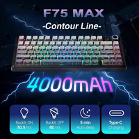 AULA F75 MAX Gaming Mechanical Keyboard 2.4G Wireless/BT/Wired Keyboard Hot-Swap RGB 75% 81 Keys Office Keyboard with TFT Screen