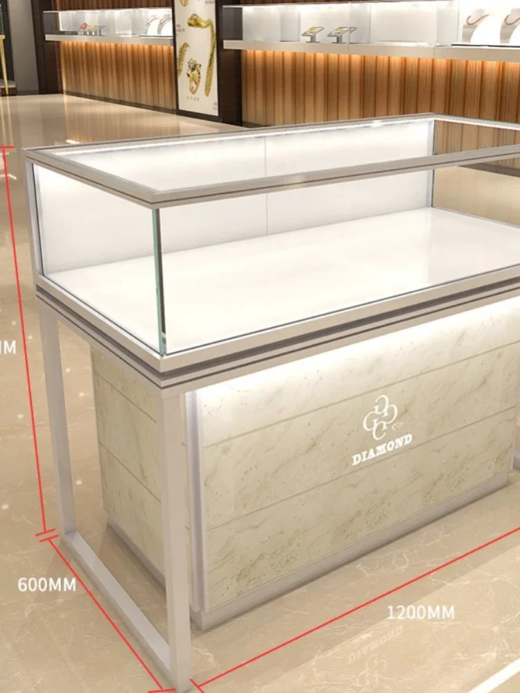 Glass Jewelry Showcase Jewelry Display Stand Gold Diamond Counter Mobile Phone Showcase Product Showcase Customization