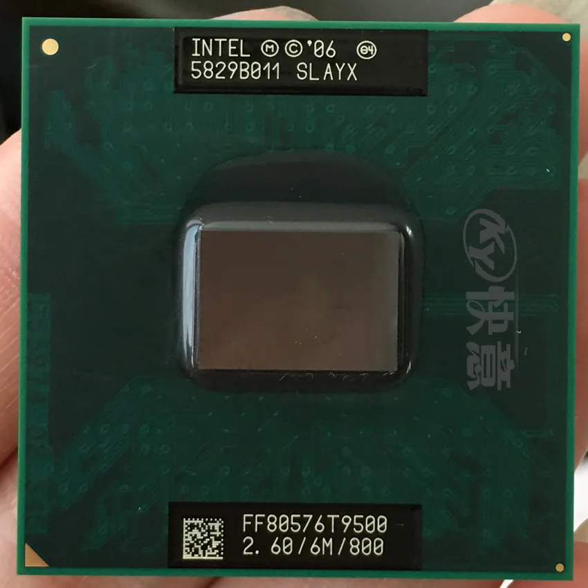 Procesador Original Intel Core 2 Duo t9500 para ordenador portátil, caché de 6M, 2,6 GHz, doble núcleo, cpu para chipset 800