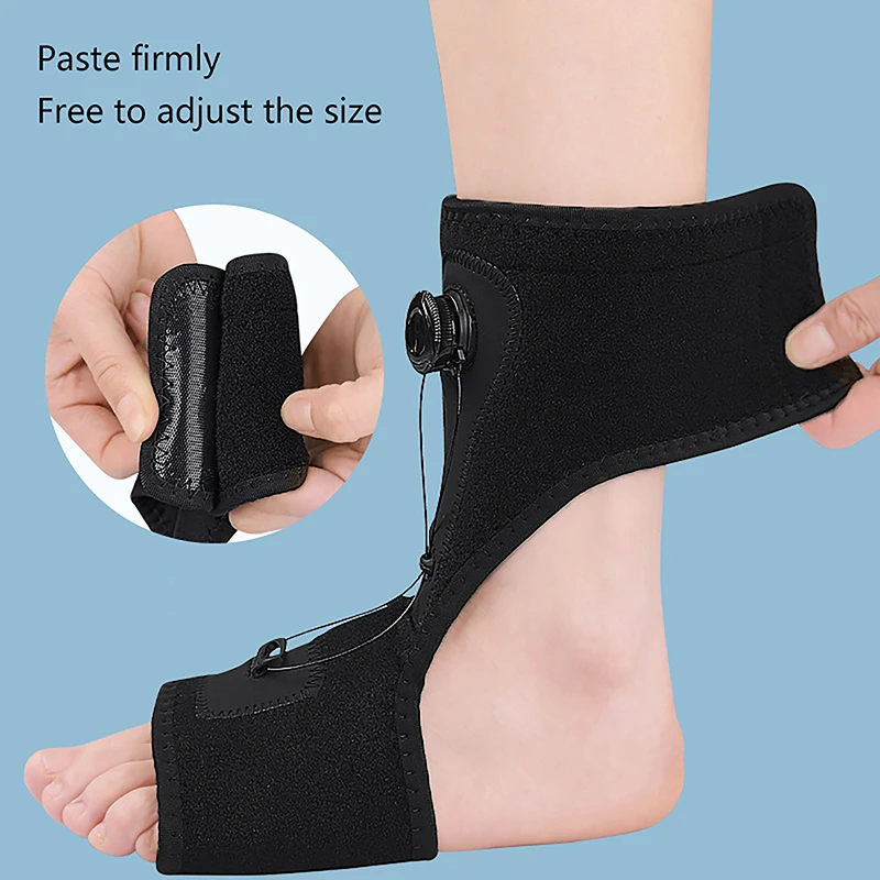 1pc elástico dorsal pé suporte ligamento cinto para cuidados com os pés ajustável fasciite plantar noite tala ortopédica cinta
