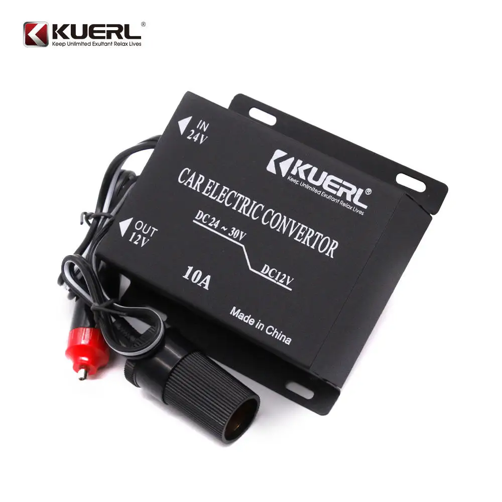 24v to 12v reducer cigarette lighter adapter DC-DC 24V to 12V Cigarette Lighter Type Power Buck 10A 20A Step Down Converter  Adapter Efficiently Car Power Supply Transformer